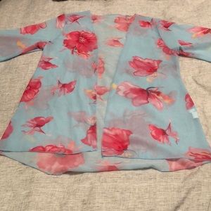 Pink flowered kimono